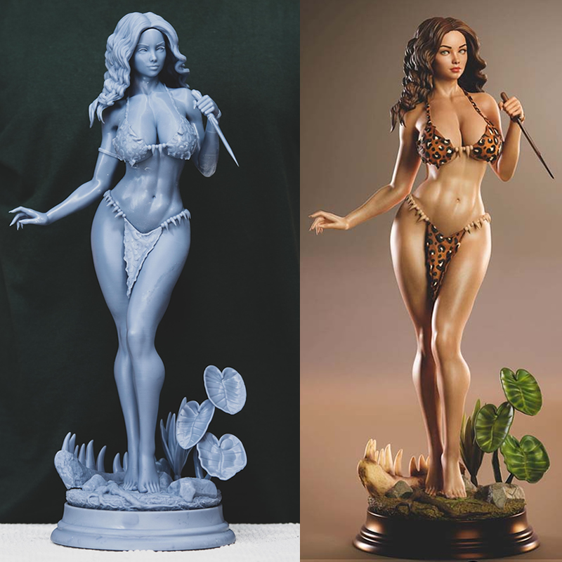 3D Printing Abs - 3 Styles Origi Character 6083 Cavewoman