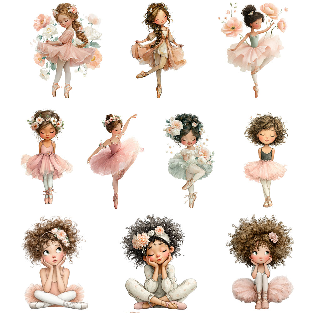 3D Printing Vinyl - Cartoon cute girl Heat Transfer Vinyl