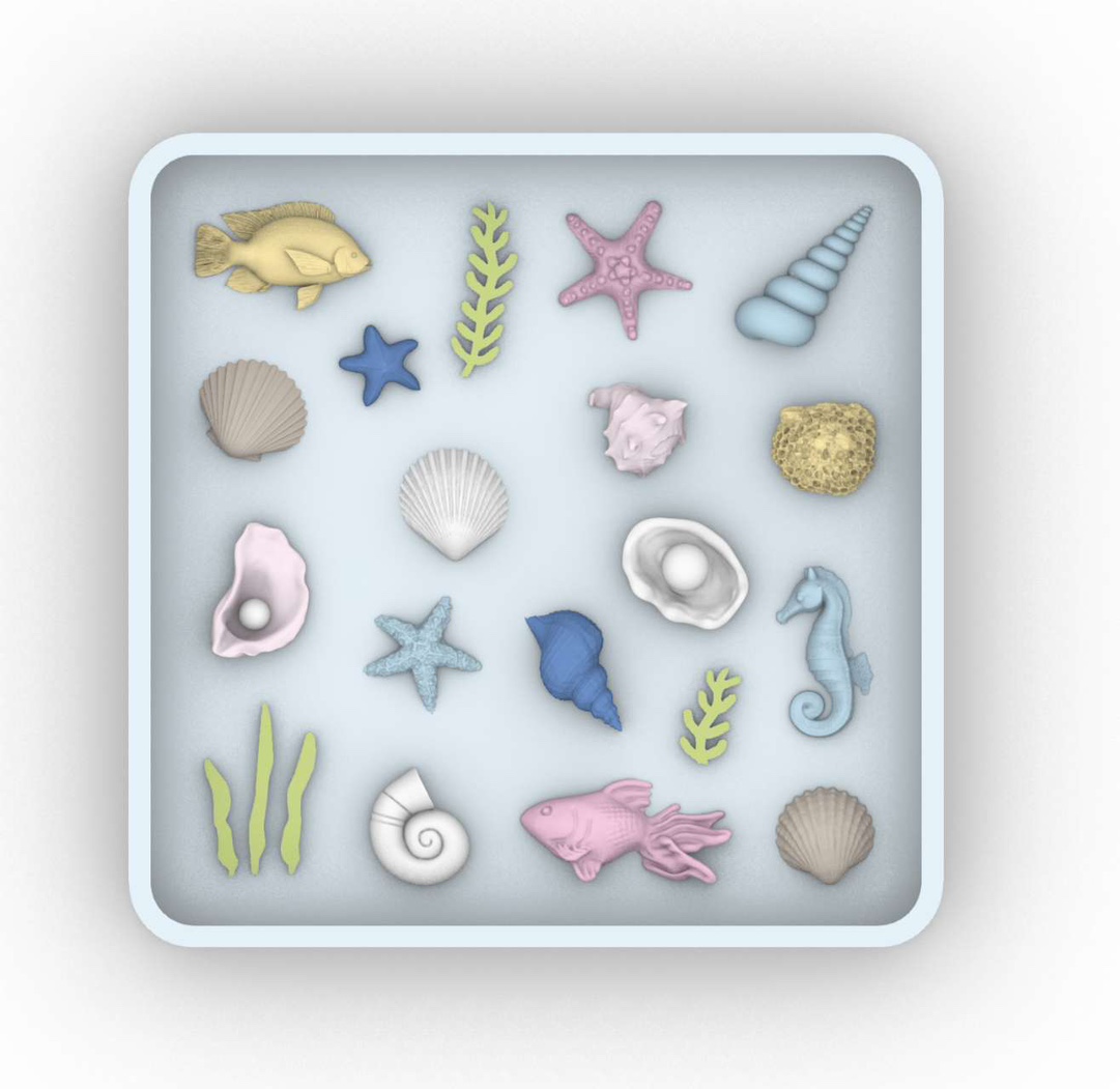3D Printing Model Free - 3D Ocean Accessories Resin Casting Mold