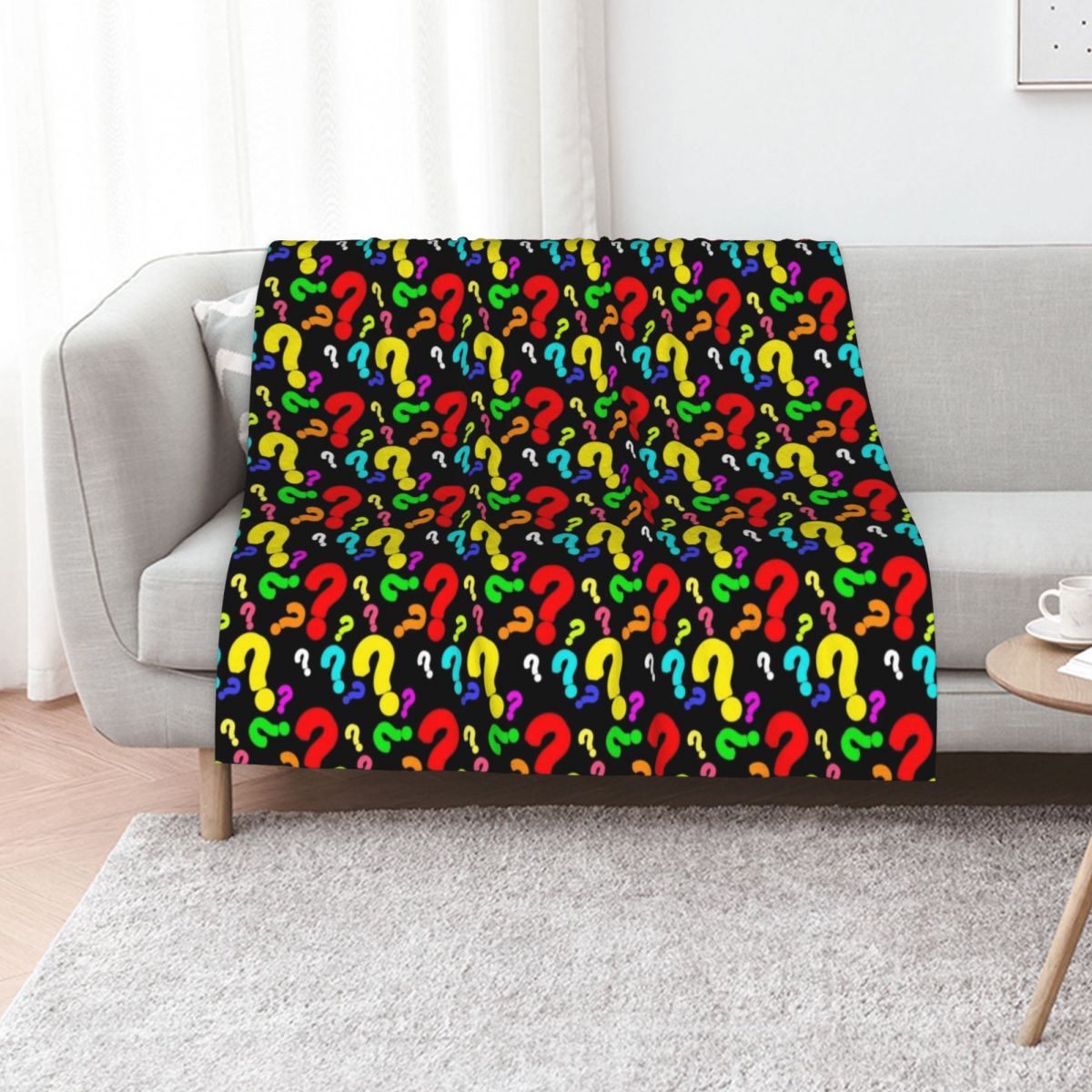 3D Printing Question - Colorful Question Mark Pattern Design Throw