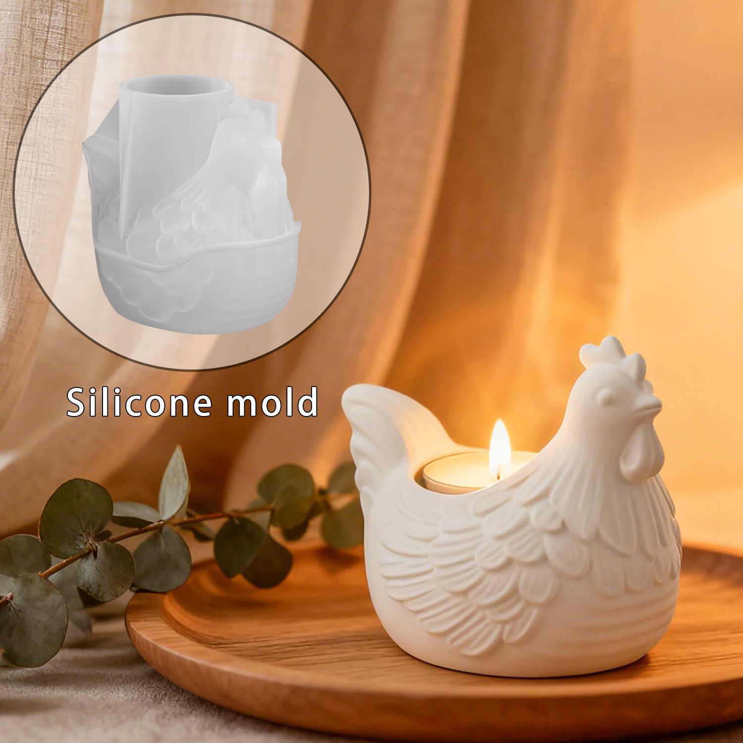 3D Printing Model Free - DIY 3D Little Chicken Candle Holder