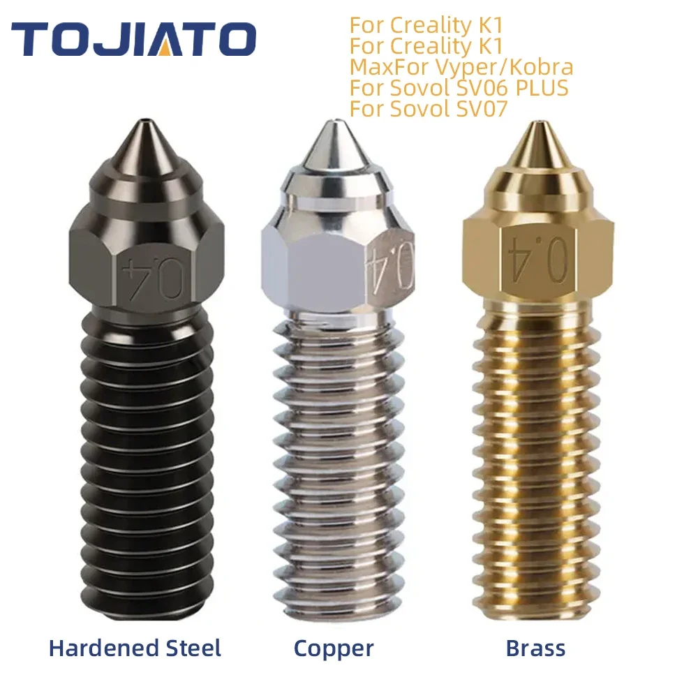 Nozzle 0.4Mm Hardened - High-speed Volcano Nozzle Brass Copper Plated