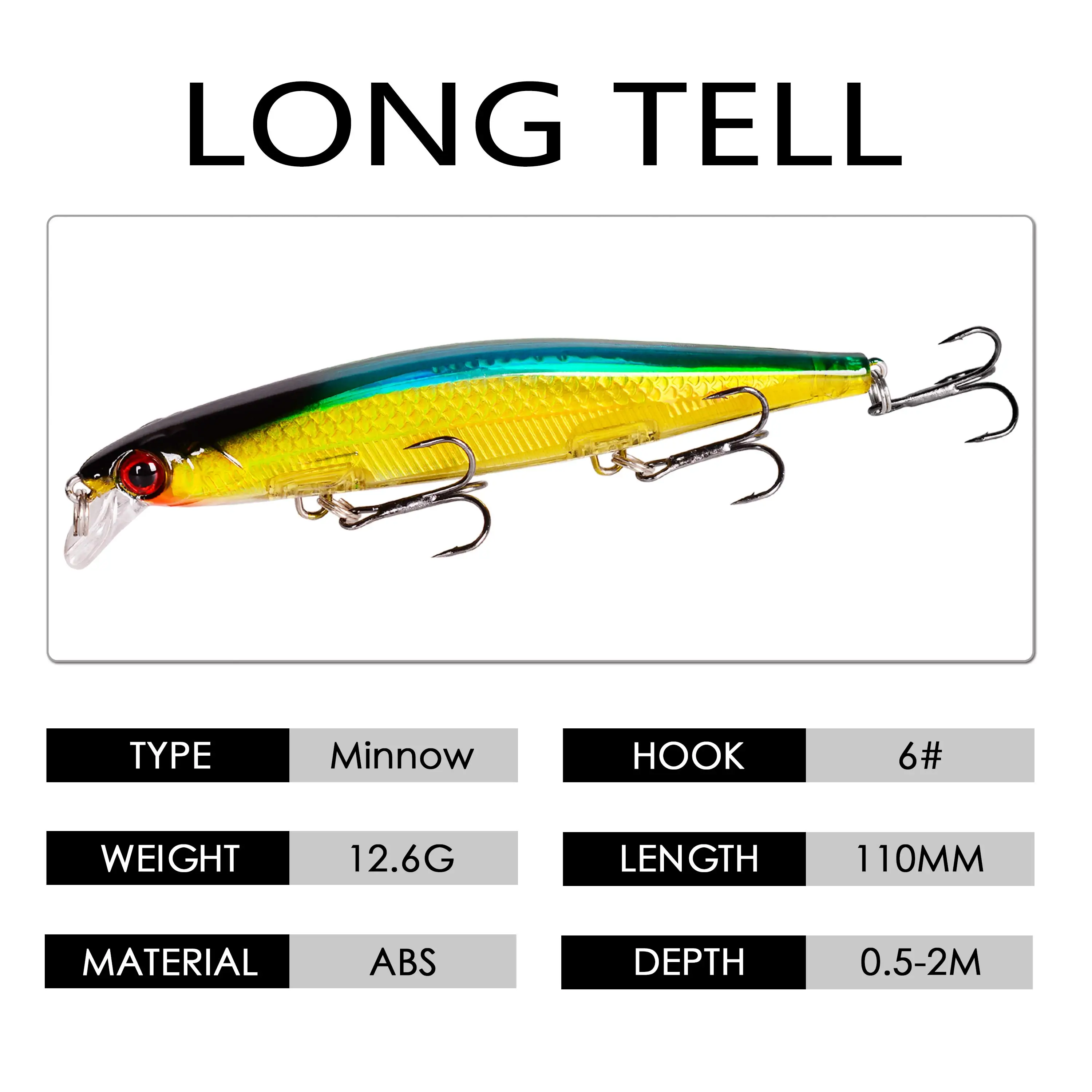 11cm 12.9g Minnow Fishing Lure - 3D Printing Lure review and price