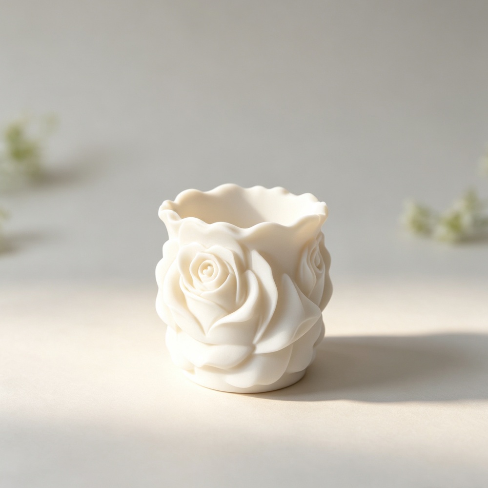 3D Printed White Rose Planter  - 3D Printing Pot review and price