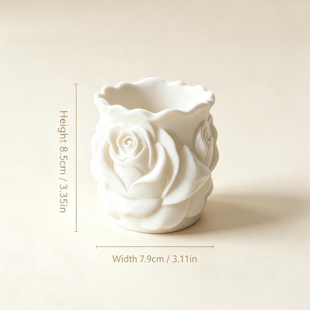 3D Printed White Rose Planter  - 3D Printing Pot review and price