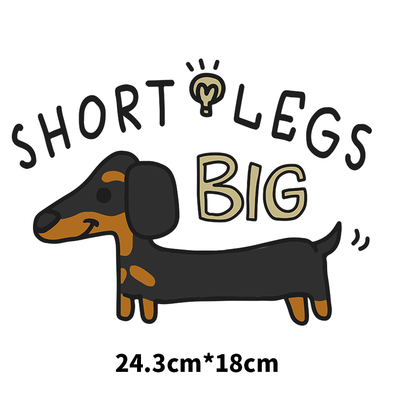 24.3cmX18cm Cartoon Dachshund  - 3D Printing Vinyl review and price