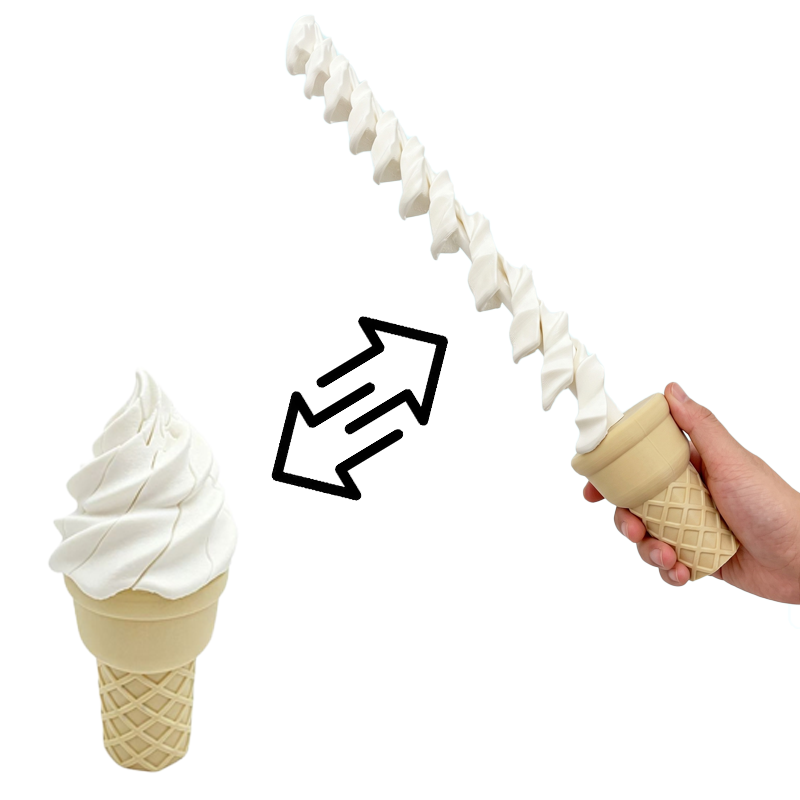 3D Printing Ice Cream Retracta - 3D Printing Model Free review and price