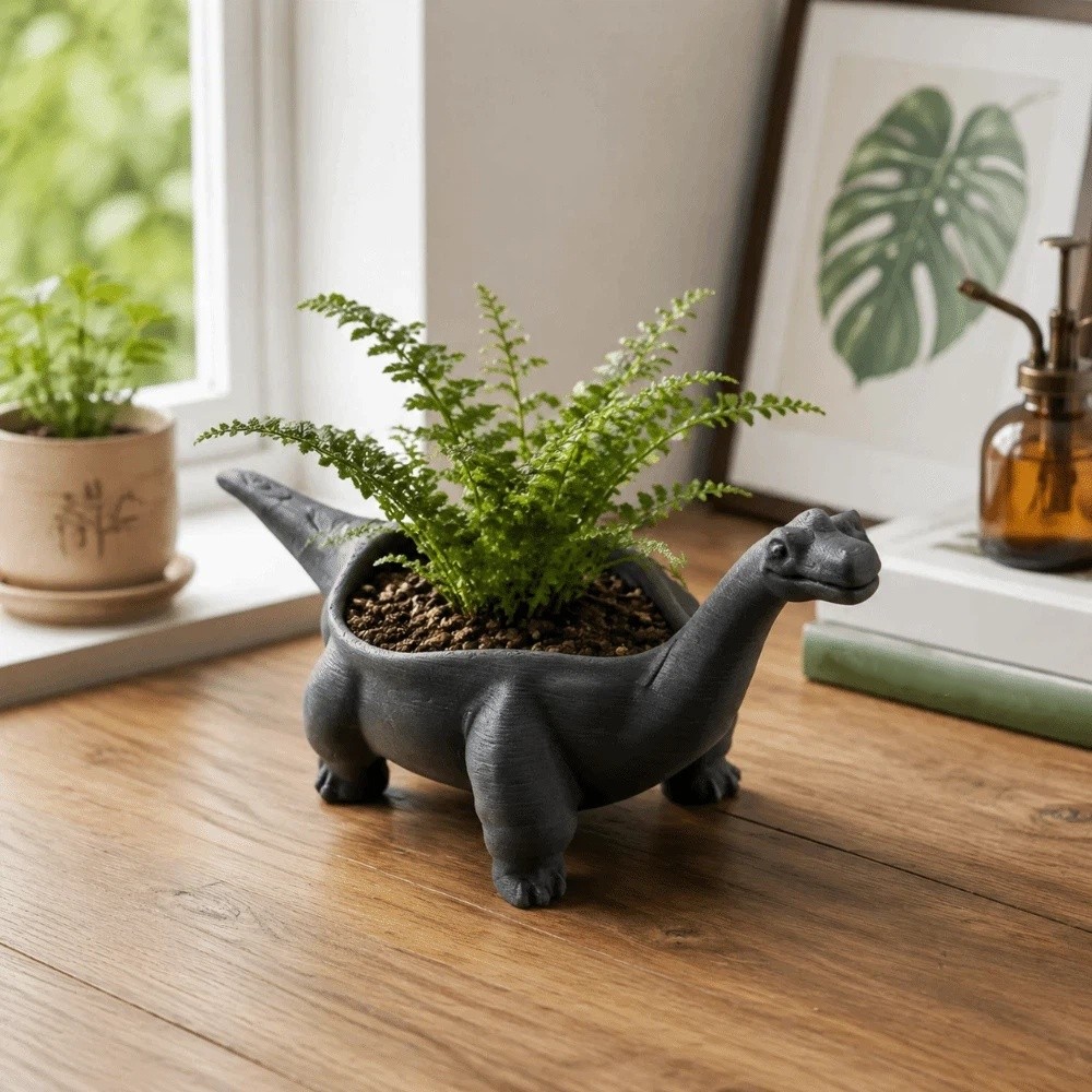 Container 3D Printed Dinosaur  - 3D Printing Pot review and price