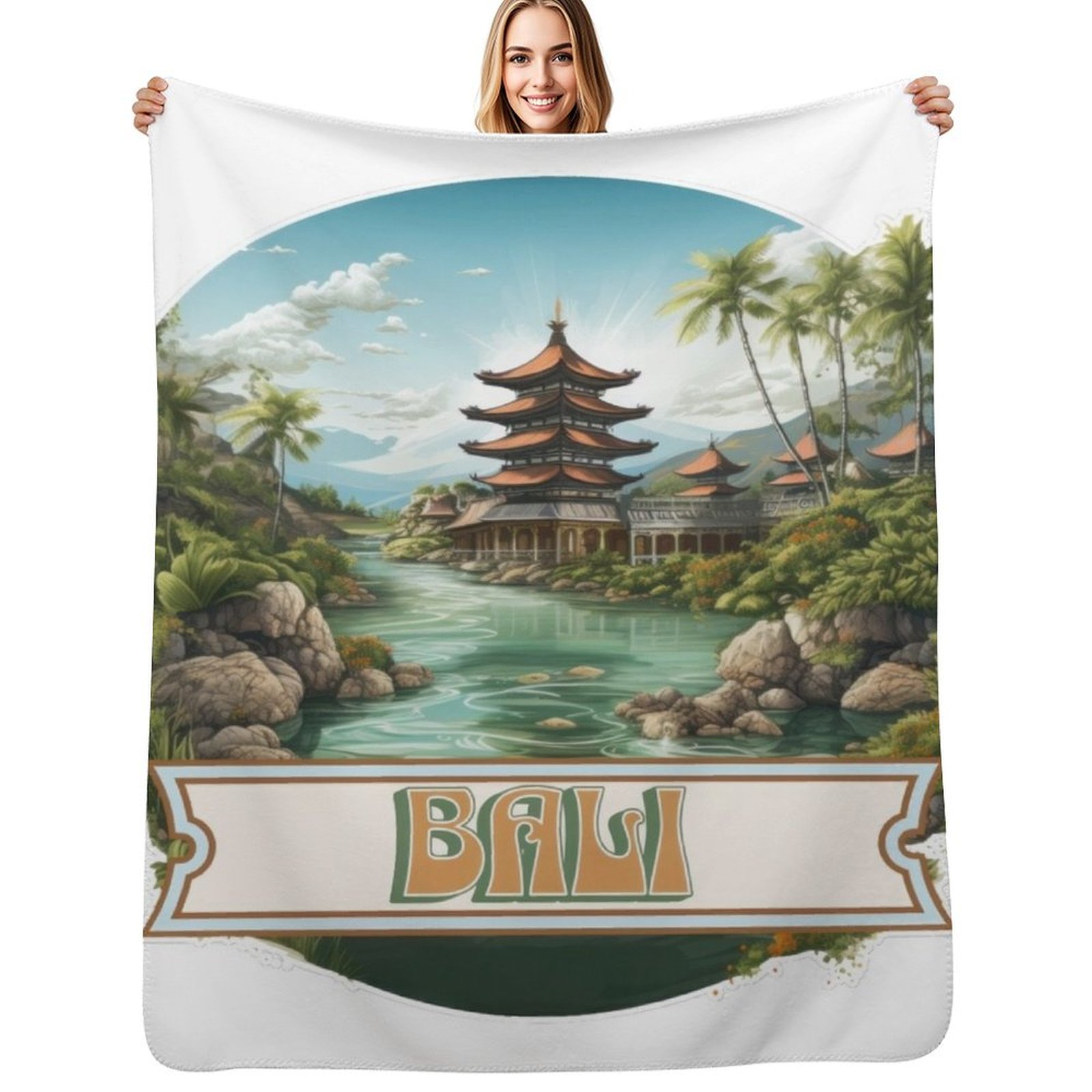 Bali Indonesia Throw Blanket S - 3D Printing Bali review and price