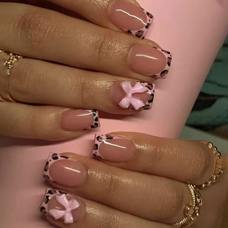 Pink Leopard Print French Tip  - 3D Printing Abs review and price