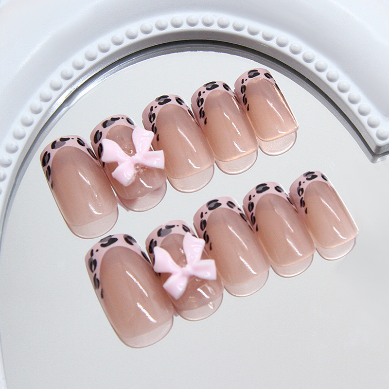 Pink Leopard Print French Tip  - 3D Printing Abs review and price