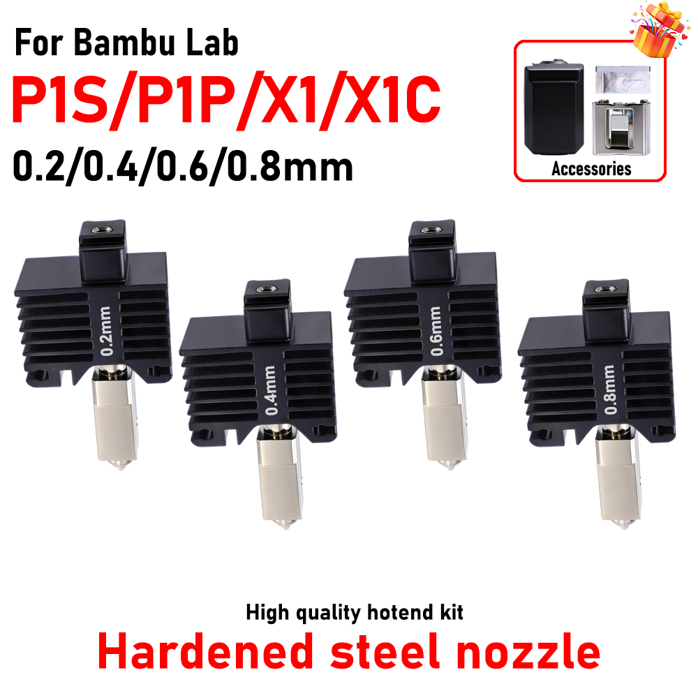 Hotend For Bambu Lab P1P X1C P - 3D Printing Steel review and price
