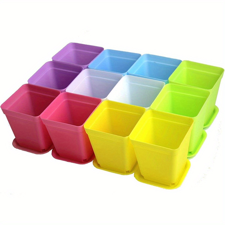 12pcs 7cm Plastic Square Pots  - 3D Printing Pot review and price